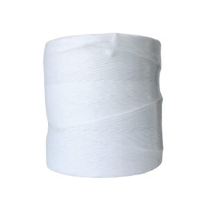 White polypropylene baler twine spool for hay and straw baling